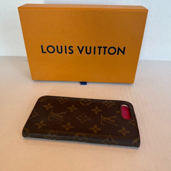 Authentic Louis Vuitton Monogram iPhone 7/8 Phone Case Brown Pink M63401 - Picture 2 of 7